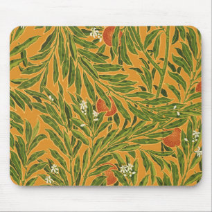 Tapis De Souris Modèle de papier peint vintage Orange Tree Art Nou