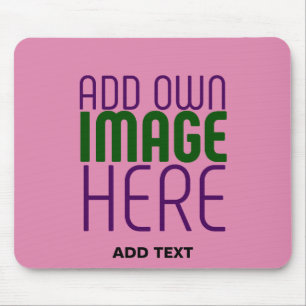 TAPIS DE SOURIS MODELE DE TEXTE D'IMAGE ROSE CHAUD MIGNON ÉDITABLE