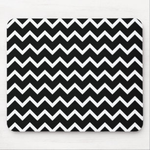 Tapis De Souris Modèle de zigzag noir et blanc