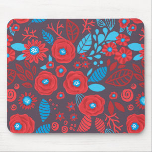 Tapis De Souris Modèle floral de Doodle