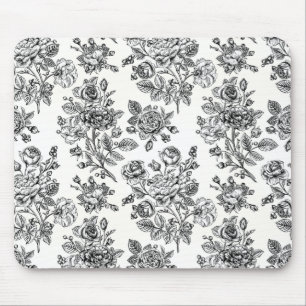 Tapis De Souris Modèle Floral Rose vintage