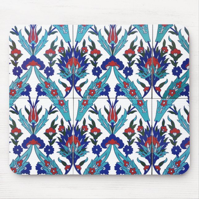 Tapis De Souris Modèle floral turc Iznik (Devant)