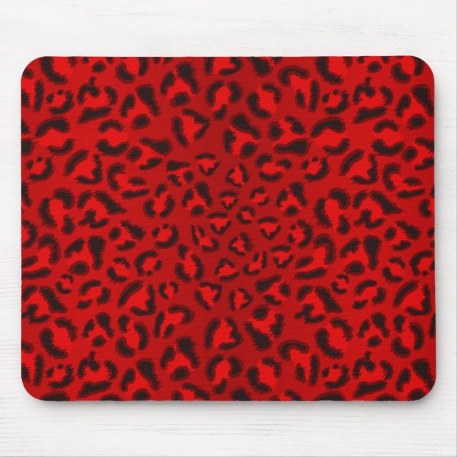 Tapis De Souris Modèle rose de texture de léopard (Devant)