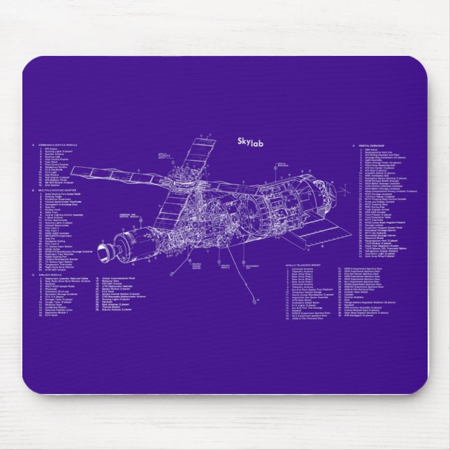 Tapis De Souris Modèle Skylab (Devant)