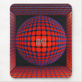 Tapis De Souris Modern Abstract Geometric Black Red Blue Pattern