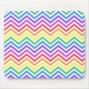 Tapis De Souris Modern, cool, trendy colorful rainbow chevron