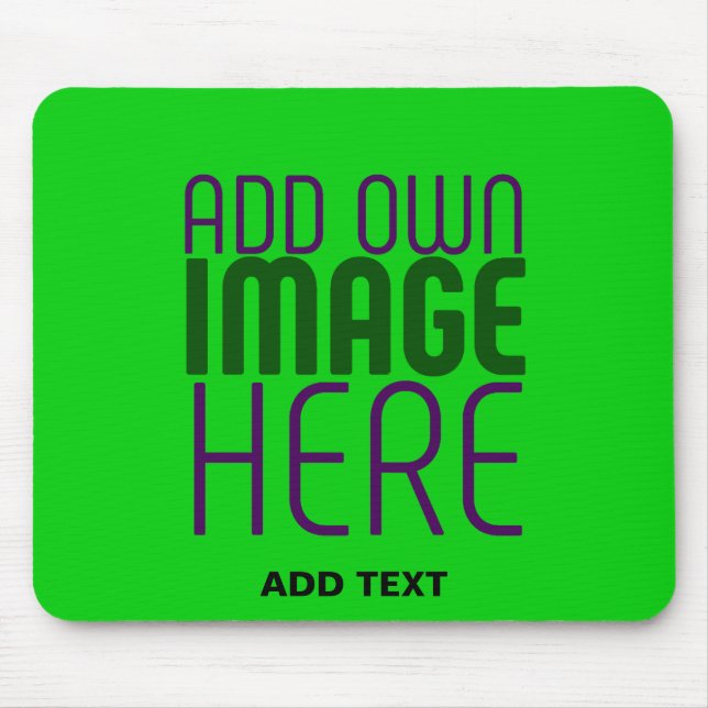 TAPIS DE SOURIS MODERN EDITABLE LIME GREEN IMAGE TEXT TEMPLATE (Devant)