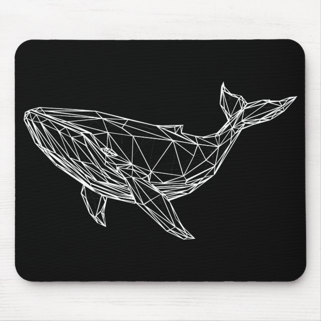 Tapis De Souris Modern Geometric Whale Mousepad (Devant)