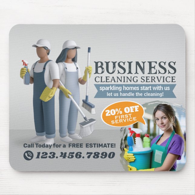 Tapis De Souris Modern House Cleaning Maid Service Housekeeping (Devant)