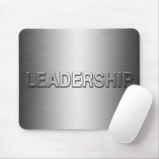 Tapis De Souris Modern Leadership Brushed Steel Metal Effect Offic