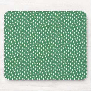 Tapis De Souris Moderne coups de pinceau neutres Chic vert feuillu