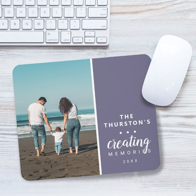 Tapis De Souris Moderne Créer des souvenirs Famille Photo personna (Modern Creating Memories Family Photo Personalized Mouse Pad)