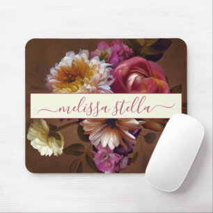 Tapis De Souris Moderne Floral Rustique Audacieux Cadeau Féminin