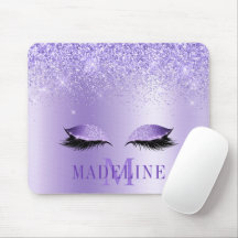 Moderne Monogramme Parties scintillant violet Lash