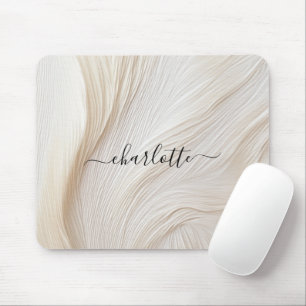 Tapis De Souris Moderne, salon, élégant, vagues, monogramme