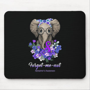 Tapis De Souris Moi pas les fleurs d'éléphants Alzheimer Cerveau A