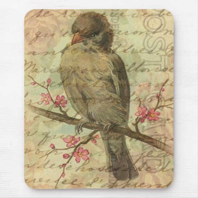 Tapis De Souris Moineau vintage (Devant)