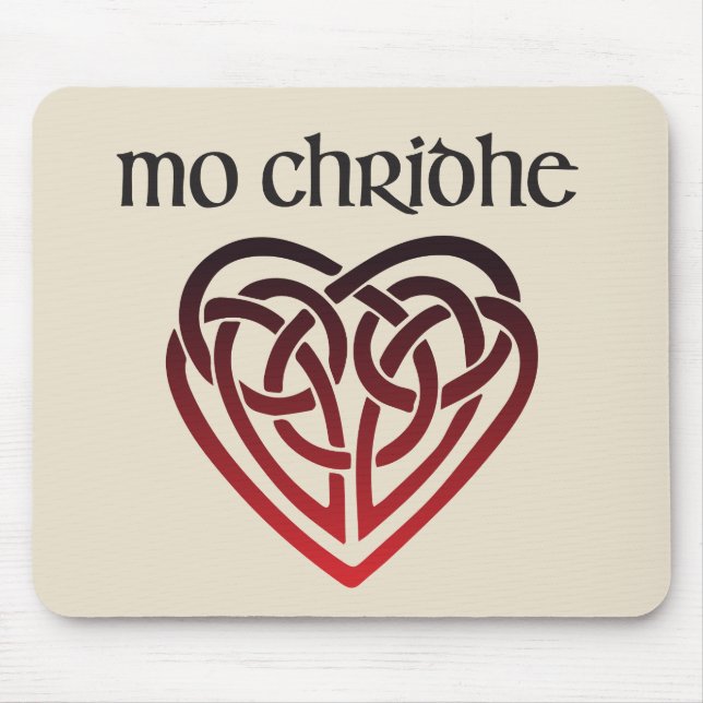 Tapis De Souris MOIS Chridhe - mon coeur en gaélique écossais (Devant)