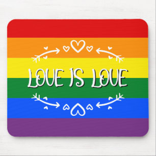 Tapis de souris Mois de la fierté LGBTQ arc-en-cie