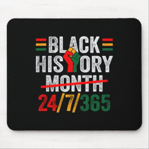 Tapis De Souris Mois de l'histoire des Noirs 24 7 365 Fistes Afric