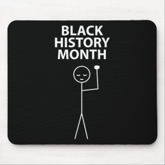 Tapis De Souris Mois de l'histoire des Noirs Stick Figure Stickman