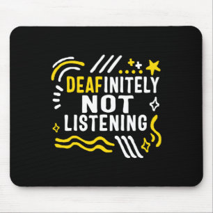 Tapis De Souris Mois De Sensibilisation Sans Écouter Asl Lang