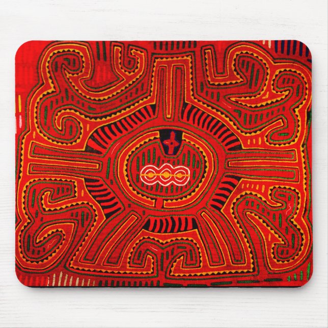 Tapis De Souris Mola Design par les Indiens San Blas (Devant)
