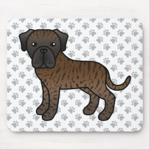 Tapis De Souris Molosse anglais bringé Chien de dessin animé migno