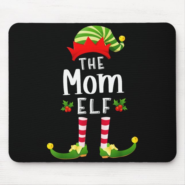 Tapis De Souris Mom Christmas Elf Matching Pajama X-mas Party  (Devant)