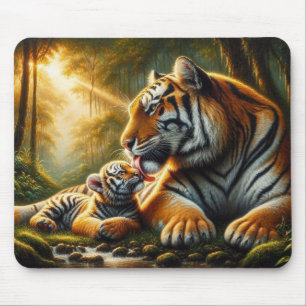 Tapis De Souris Moment de tendresse dans la peinture de la nature