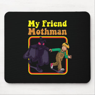 Tapis De Souris Mon Ami Mothman Funny Retro Cryptid Créatures Mo