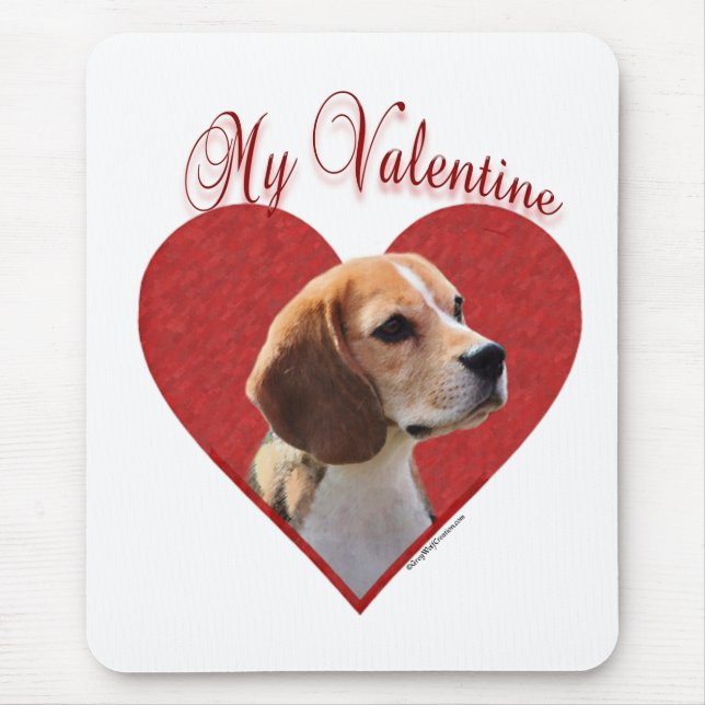 Tapis De Souris Mon Beagle Valentine (Devant)