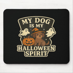 Tapis De Souris Mon chien est mon esprit d'Halloween _ Amateur de 