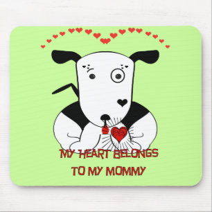 Tapis De Souris Mon coeur appartient à ma maman