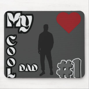Tapis De Souris Mon Cool Papa #1 Gray Pad