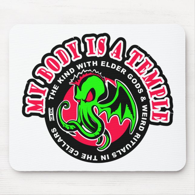 TAPIS DE SOURIS MON CORPS EST UN TEMPLE (Devant)