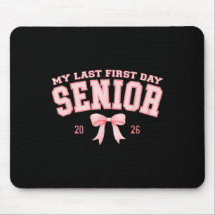 Tapis De Souris Mon dernier premier jour Senior 2026 Rétro Groovy 