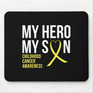Tapis De Souris Mon héros Mon fils Sensibilisation au cancer de l'