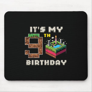 Tapis De Souris Mon jeu pixel de 9 ans pour mon 9ème anniversaire 