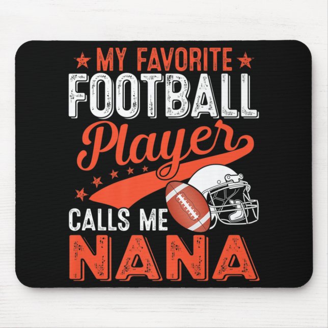 Tapis De Souris Mon Joueur De Football Préféré M'Appelle Football  (Devant)