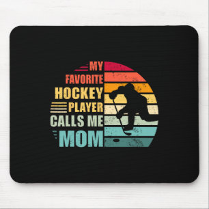 Tapis De Souris Mon joueur de hockey préféré m'appelle maman drôle