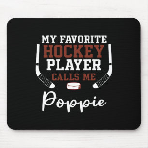 Tapis De Souris Mon joueur de hockey préféré m'appelle Poppie
