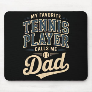 Tapis De Souris Mon Joueur de Tennis Favori M'appelle Papa