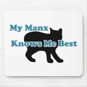 Tapis De Souris Mon Manx Me Connaît Le Mieux