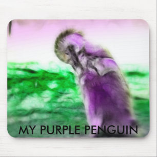TAPIS DE SOURIS MON PINGOUIN POURPRE