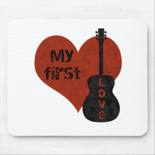 Tapis De Souris Mon premier amour guitare Mousepad