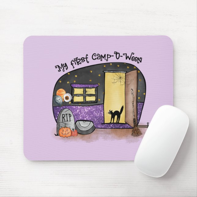 Tapis De Souris Mon premier camp-O-Ween | Halloween Camping (Avec souris)