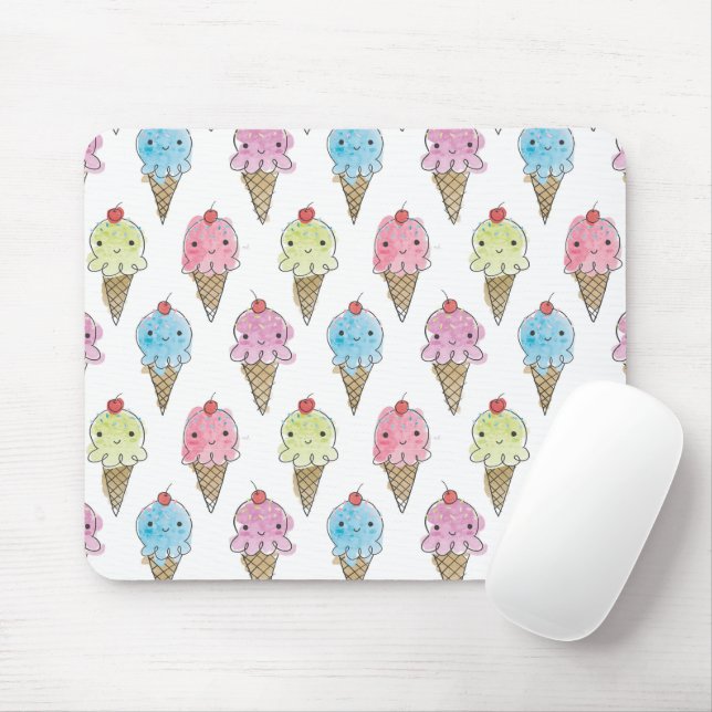 Tapis De Souris Mon traitement - Crème de glace (Avec souris)
