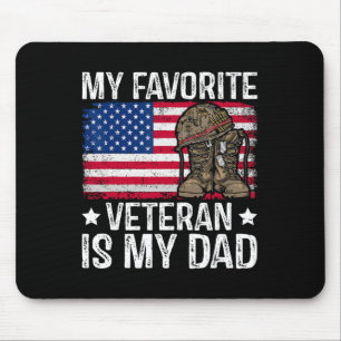 Tapis De Souris Mon Vétéran Préféré Est Mon Père Armée Militaire V