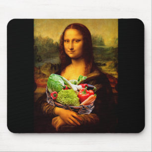 Tapis De Souris Mona Lisa aime les légumes
